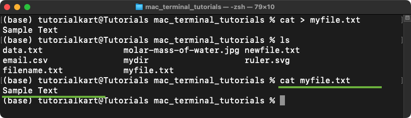 Create a New File in Mac Terminal - Using the cat Command